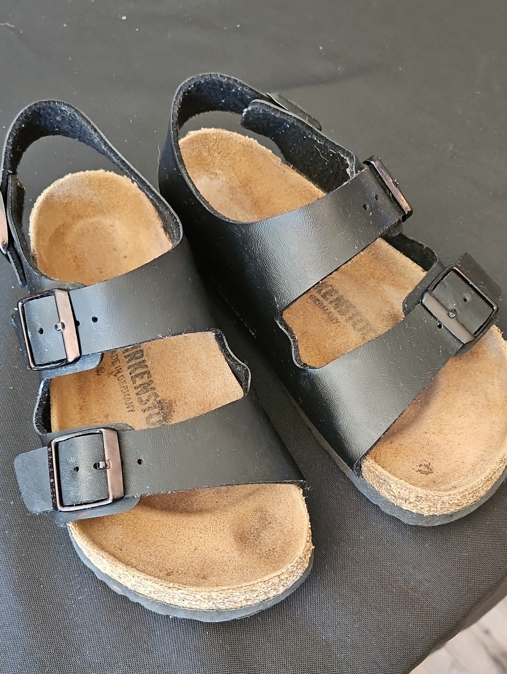 Birkenstock Black Two-Strap Buckle Sandals Sz 35